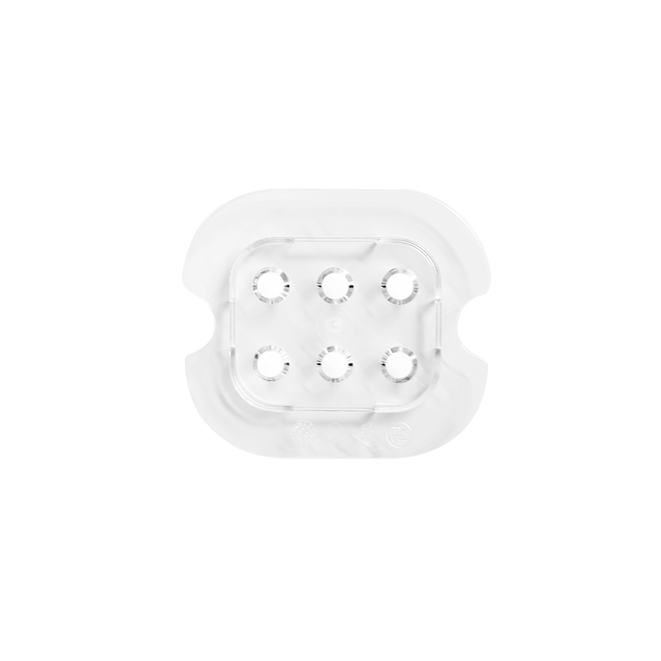 Falso fondo forato in policarbonato GN1/6 dimensioni L 117 mm x P 102 mm