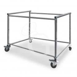 Carrello in inox con ruote...