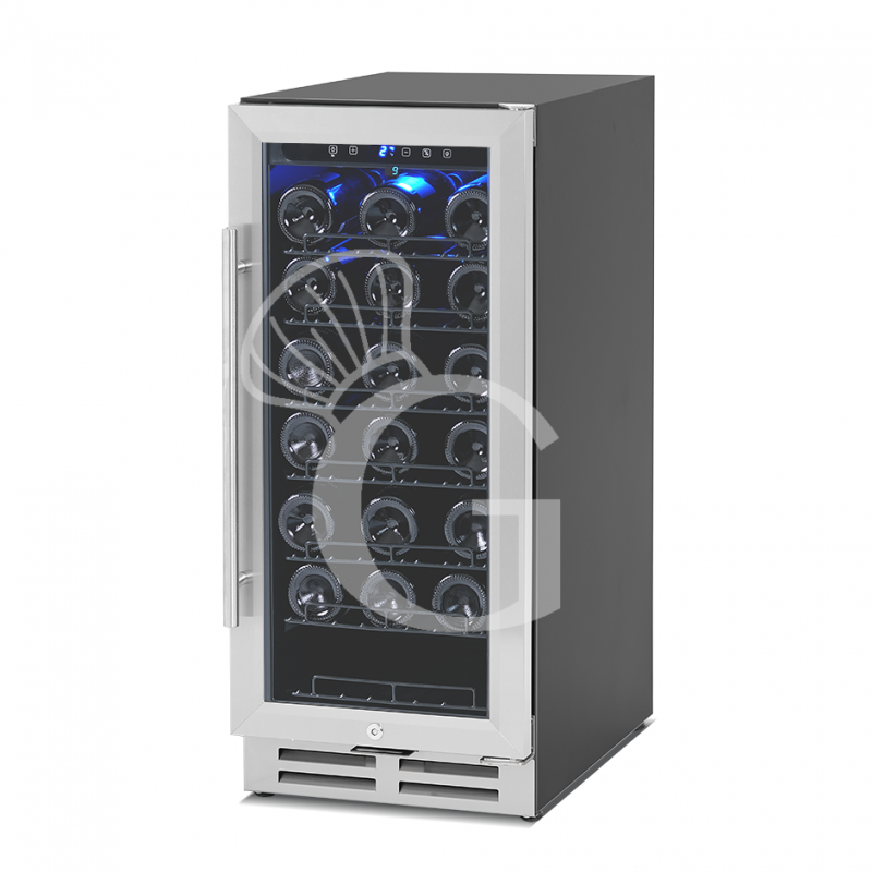 Cantina Vino Ventilata porta inox 100 LT 7 ripiani estraibili 31 bottiglie +5°C/+22°C