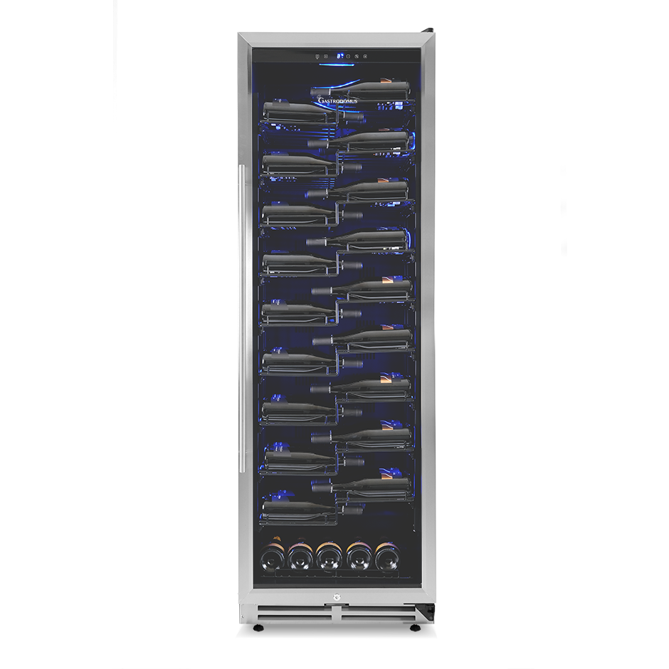 Cantina Vino Ventilata porta inox 420 LT 10 ripiani 119 bottiglie +5°C/+22°C