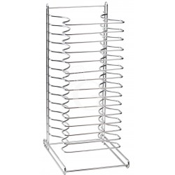 Portateglie da banco per teglie tonde L 380 mm x P 290 mm x H 670 mm