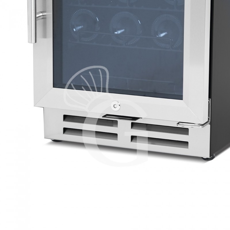 Cantina Vino Ventilata porta inox 100 LT 7 ripiani estraibili 31 bottiglie +5°C/+22°C
