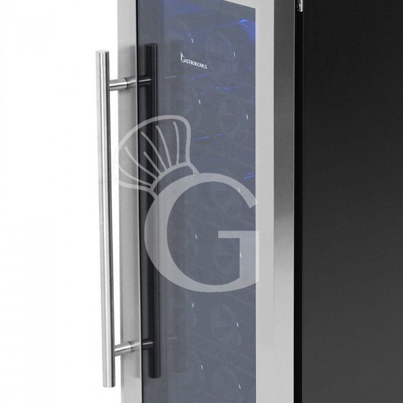 Cantina Vino Ventilata porta inox 100 LT 7 ripiani estraibili 31 bottiglie +5°C/+22°C