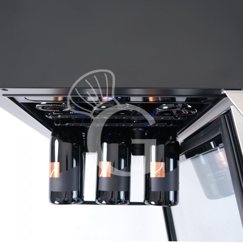 Cantina Vino Ventilata porta inox 100 LT 7 ripiani estraibili 31 bottiglie +5°C/+22°C