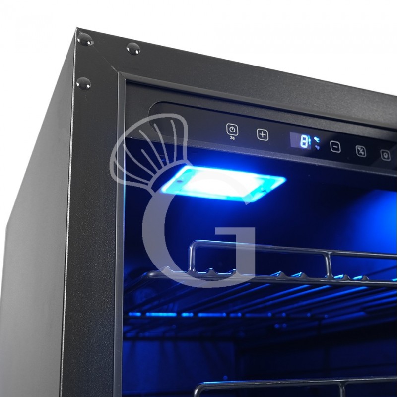 Cantina Vino Ventilata porta inox 100 LT 7 ripiani estraibili 31 bottiglie +5°C/+22°C