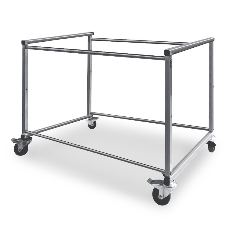 Carrello in inox con ruote per girarrosto 18/PELBA - H 930 mm