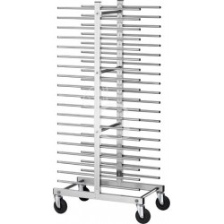 Carrello inox portateglie per 40 teglie 60 x 40 cm - L 510 mm x P 800 mm x H 1770 mm