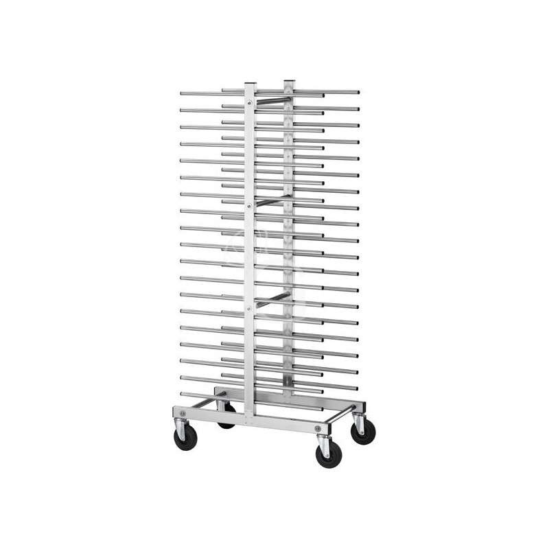 Carrello inox portateglie per 40 teglie 60 x 40 cm - L 510 mm x P 800 mm x H 1770 mm