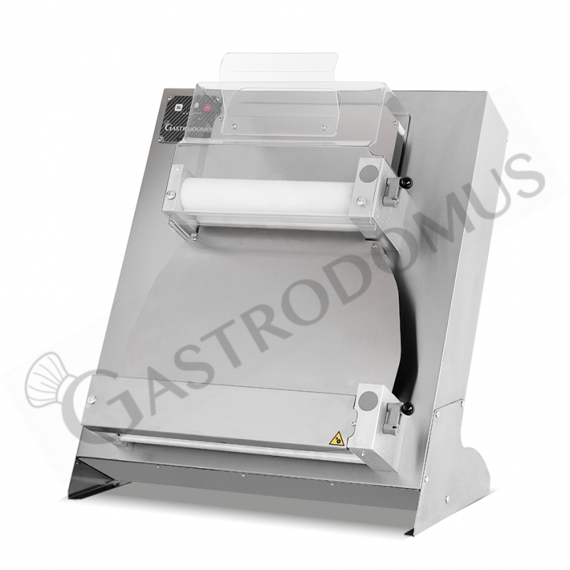 Stendipizza in inox con rulli paralleli in PEHD per pizza diam. 26/40 cm avviamento automatico