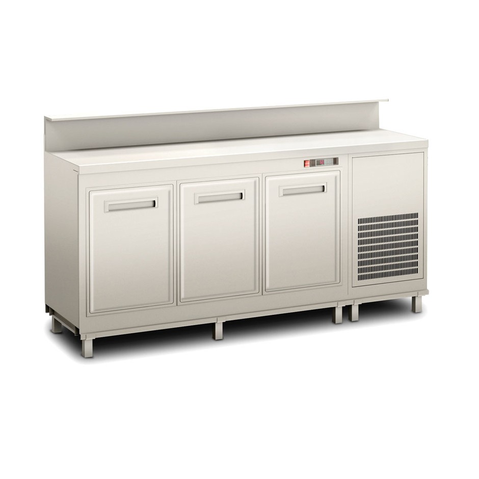 Banco bar refrigerato con motore incorporato, temperatura +4°C/+8°C, L 2000 mm x P 670 mm x H 920 mm