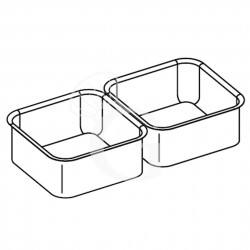 Lavello quadrato doppio a...