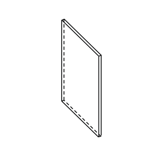 Fianco terminale in acciaio inox P 550 mm