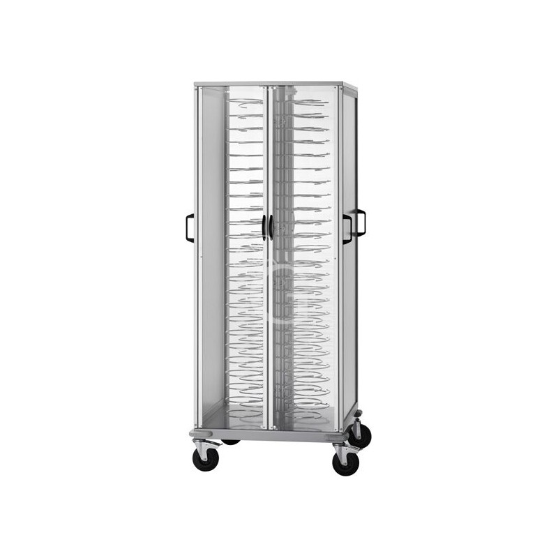 Carrello portapiatti armadiato per 96 piatti 180/230 - L 750 mm x P 780 mm x H 1830 mm Carrello portapiatti armadiato per 96 piatti 180/230 - L 750 mm x P 780 mm x H 1830 mm