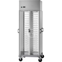 Carrello portapiatti refrigerato per 88 piatti 18/23 - L 750 mm x P 780 mm x H 2030 mm