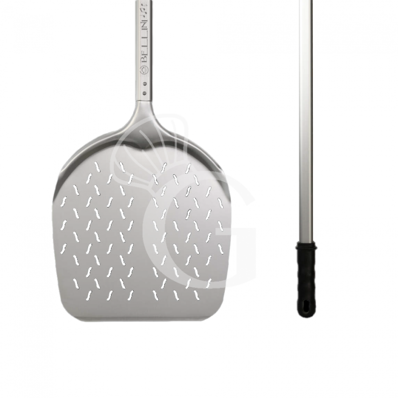 Pala per pizza asolata per infornare Bellini in alluminio Ø 330 mm H 1700 mm