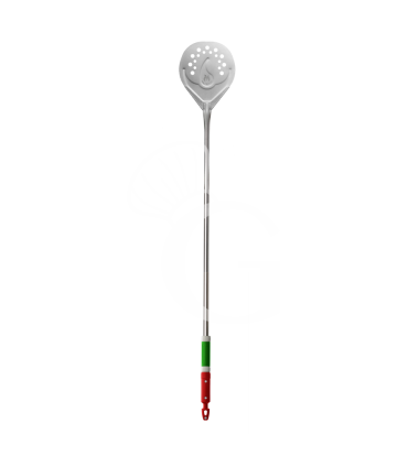 Pala per Pizza per cuocere forata in acciaio inox Ø 270 mm H 1350 mm