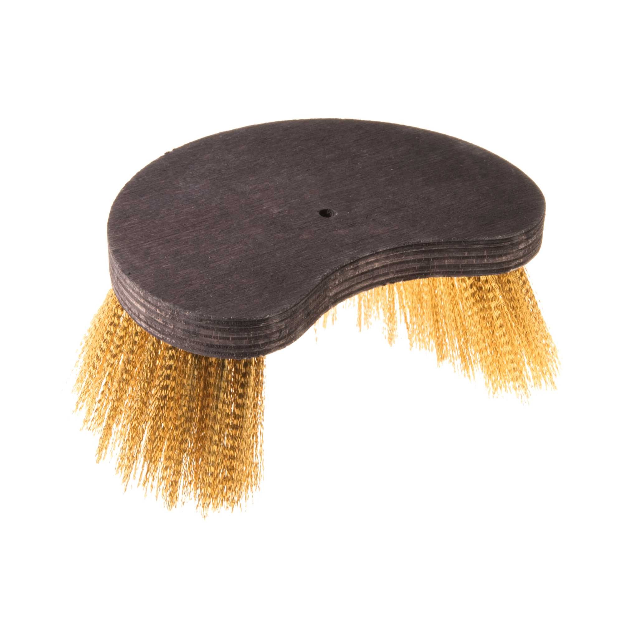 Ricambio spazzolone mezzaluna in ottone  - L 150 x P 100 x H 80 mm