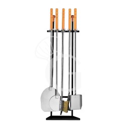 Set Rustico per forno, caminetto e grill h 1400 mm con 5 attrezzi