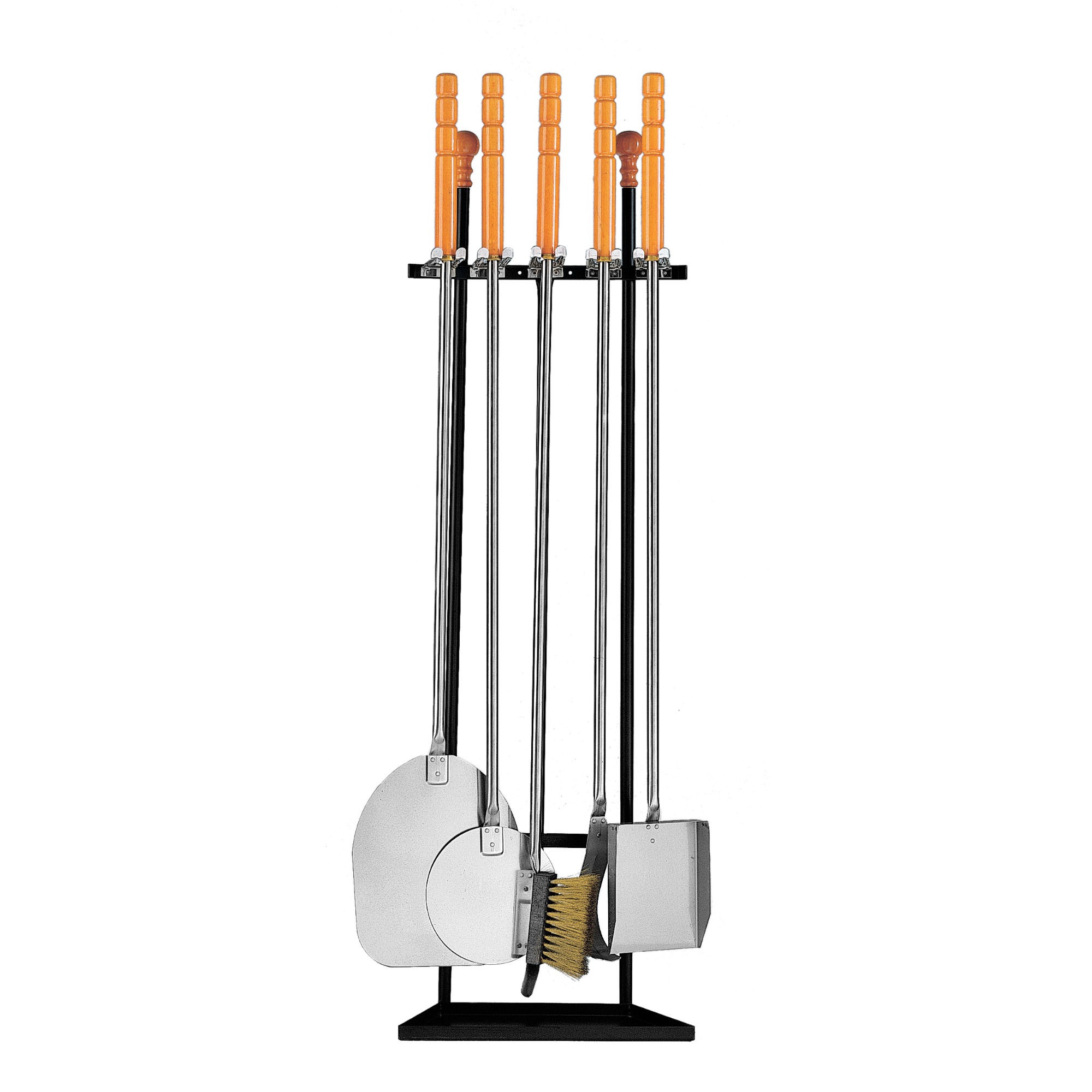 Set Rustico per forno, caminetto e grill h 1400 mm con 5 attrezzi