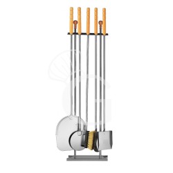 Set Rustico per forno, caminetto e grill h 1250 mm con 5 attrezzi