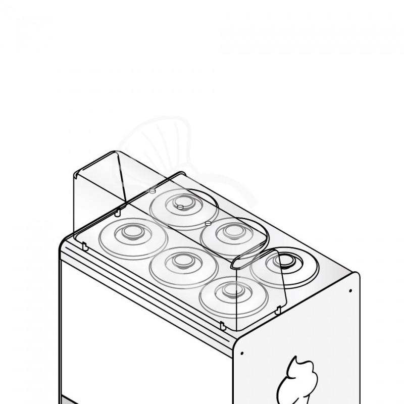 Teca in plexiglass L 800 x P 190 x H 300 mm