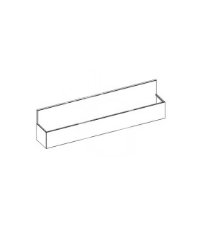 Tasca portabottiglie in acciaio per banco cocktail L 1250 mm