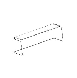 Teca in plexiglass per banchi cocktail L 1400 x P 190 x H 288 mm