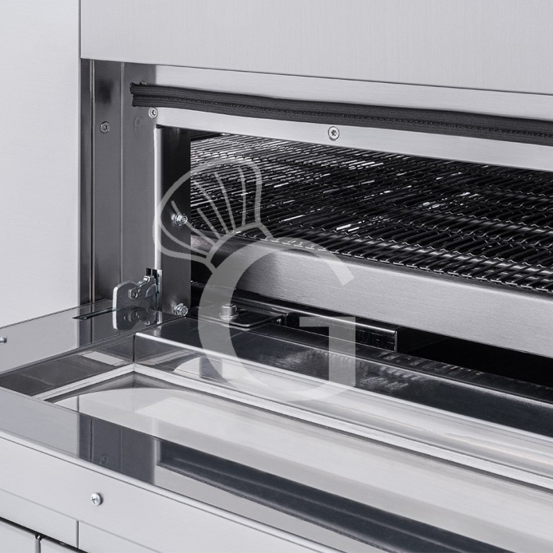 Forno Pizza Professionale a Tunnel Trifase, comandi touch, nastro trasportatore 650 mm