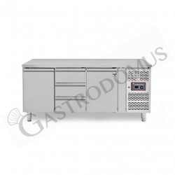 Tavolo Refrigerato 3 cassetti 2 porte 700 mm -2°C/+8°C