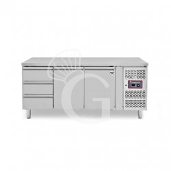 Tavolo Refrigerato 3 cassetti 2 porte 700 mm -2°C/+8°C