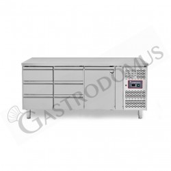 Tavolo Refrigerato 6 cassetti 1 porta 700 mm -2°C/+8°C