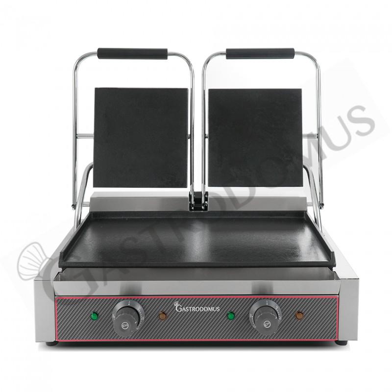 Piastra per Panini doppia liscia in ghisa - L 570 mm x P 380 mm x H 210/520 mm Piastra per Panini doppia liscia in ghisa - L 570 mm x P 380 mm x H 210/520 mm