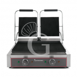 Piastra per Panini doppia rigata in ghisa - L 570 mm x P 380 mm x H 210/520 mm