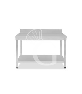Tavolo inox 1 ripiano alzatina L 1300 mm x P 600 mm x H 950 mm