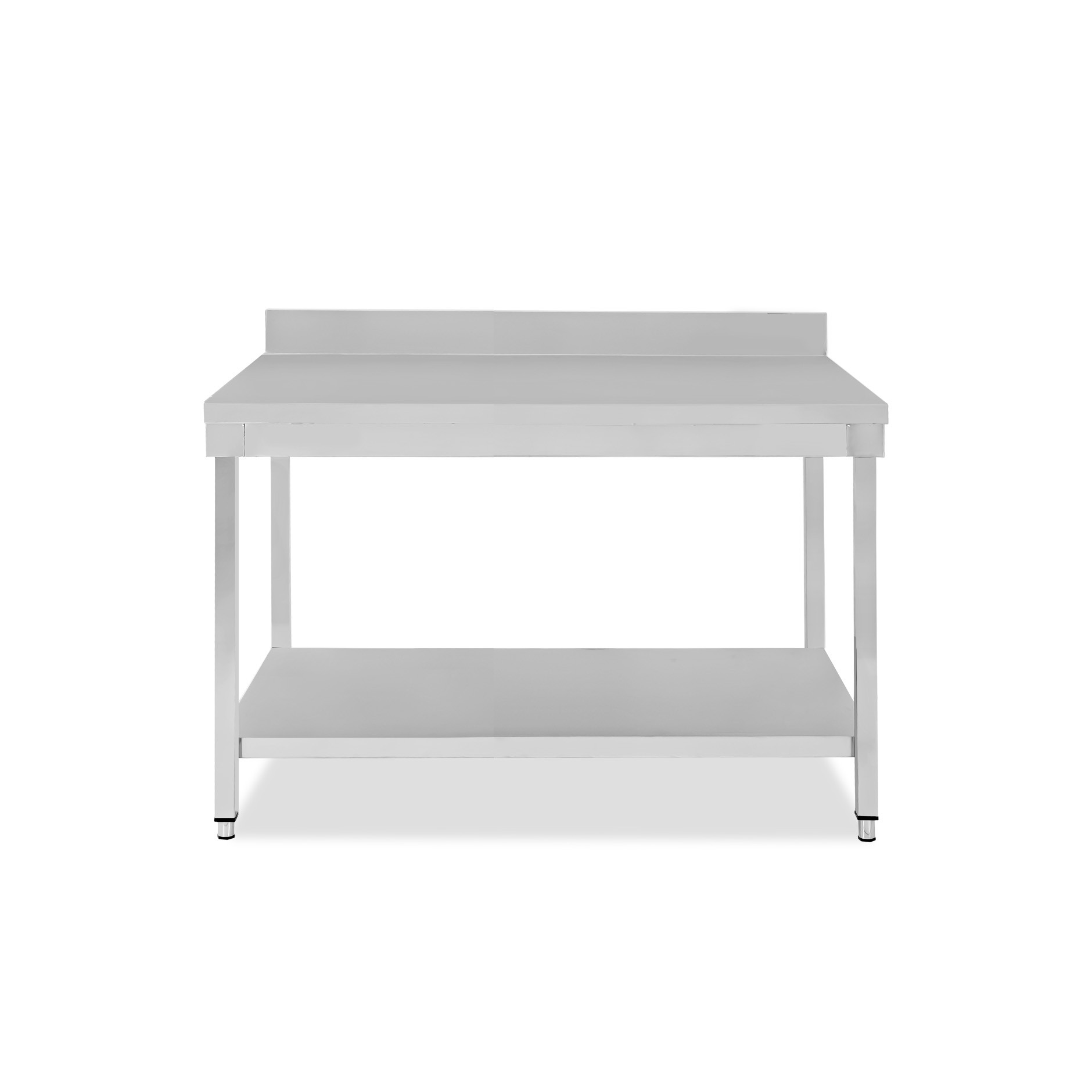 Tavolo inox 1 ripiano alzatina L 1300 mm x P 600 mm x H 950 mm