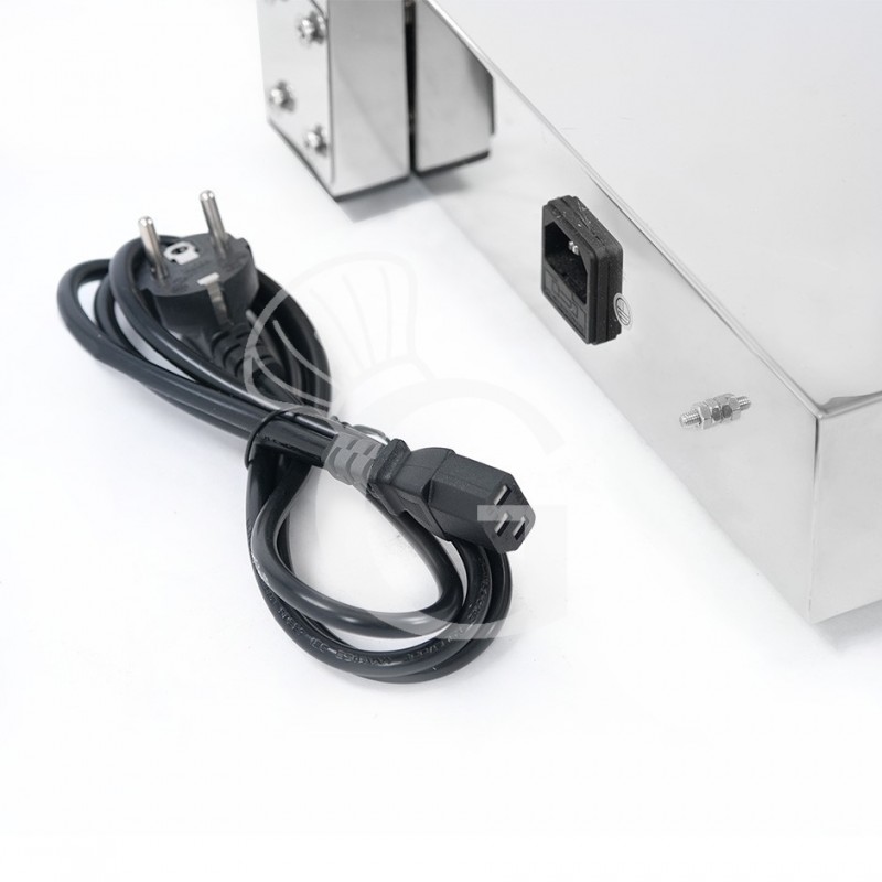 Piano caldo in inox con 3 lampade riscaldanti - 1,35 KW