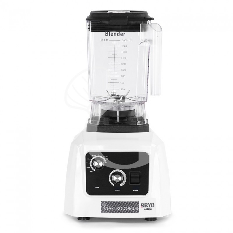 Frullatore struttura in ABS 1 bicchiere in policarbonato 2 LT, 22.000 rpm, 1,3 KW L 250 x P 220 x H 420 mm Frullatore struttura in ABS 1 bicchiere in policarbonato 2 LT, 22.000 rpm, 1,3 KW L 250 x P 220 x H 420 mm