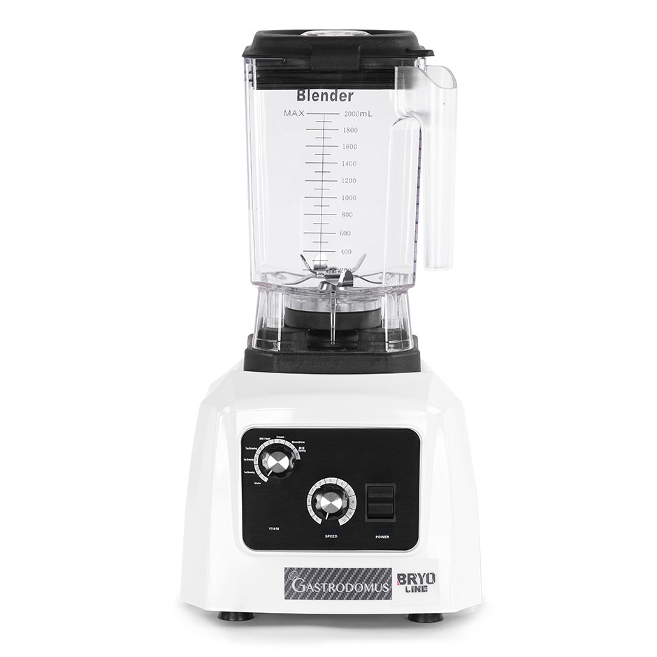 Frullatore struttura in ABS 1 bicchiere in policarbonato 2 LT, 22.000 rpm, 1,3 KW L 250 x P 220 x H 420 mm