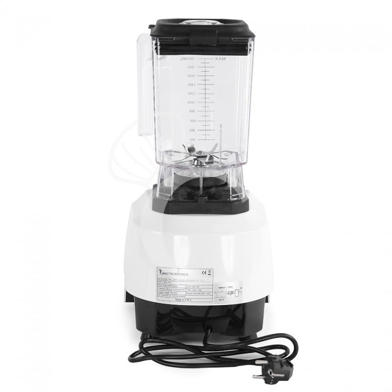 Frullatore struttura in ABS 1 bicchiere in policarbonato 2 LT, 22.000 rpm, 1,3 KW L 250 x P 220 x H 420 mm