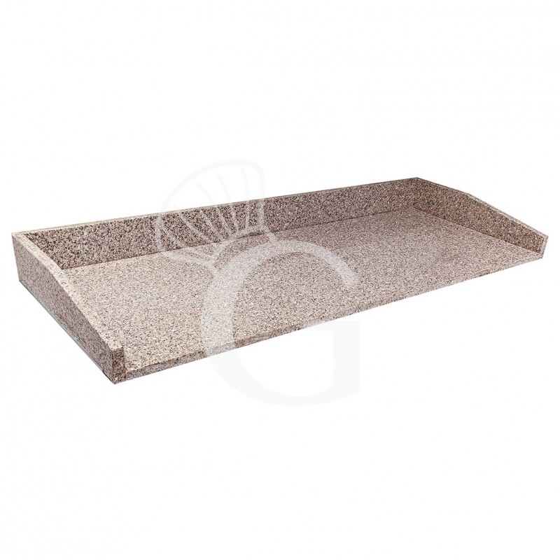 Top in granito con alzatina per banco pizza L 1500 x P 800 mm