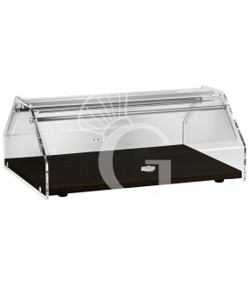 Vetrina Bar Neutra porta brioches in legno carbon L 500 mm x P 350 mm x H 210 mm