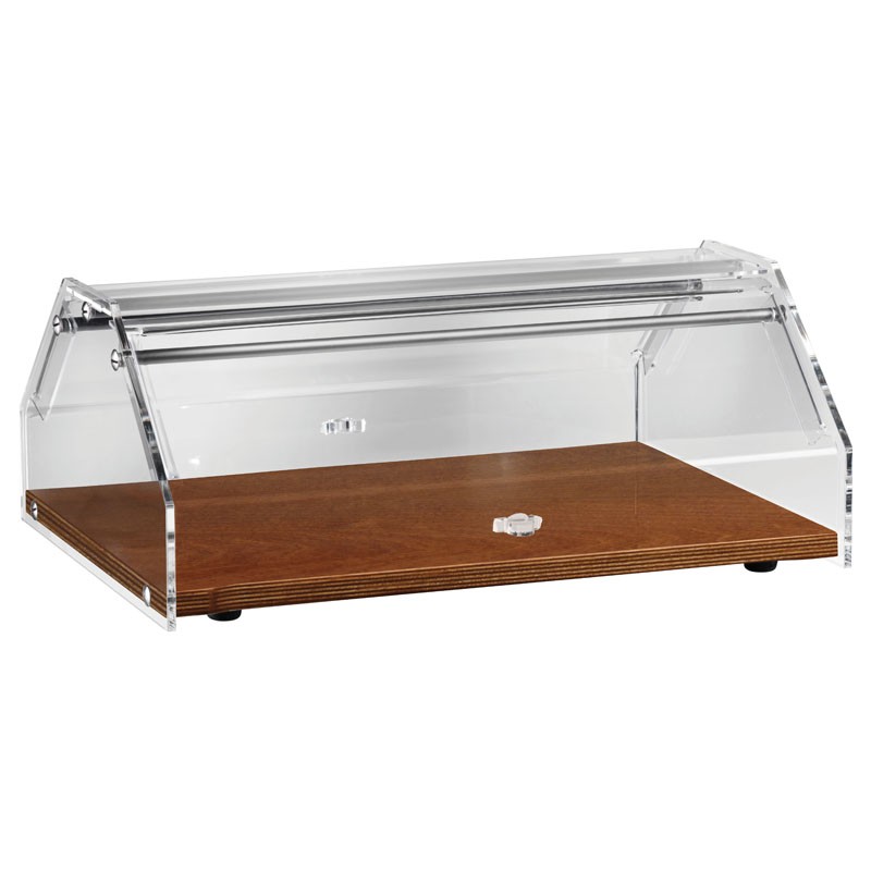 Vetrina Bar Neutra porta brioches in legno noce L 500 mm x P 350 mm x H 210 mm