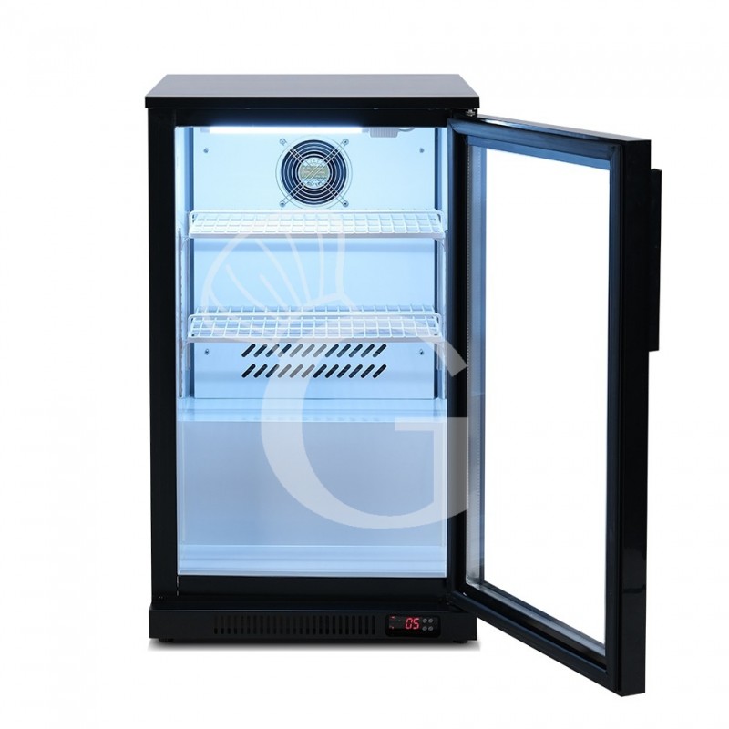 Vetrina frigo ventilata da banco o retrobanco orizzontale, 1 porta battente 98 LT - temperatura 0°C/+10°C