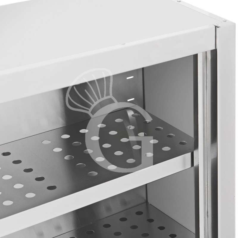 Pensile acciaio inox con sgocciolatoio,1 ripiano forato,1 porta battente L 600 x P 400 x H 660 mm