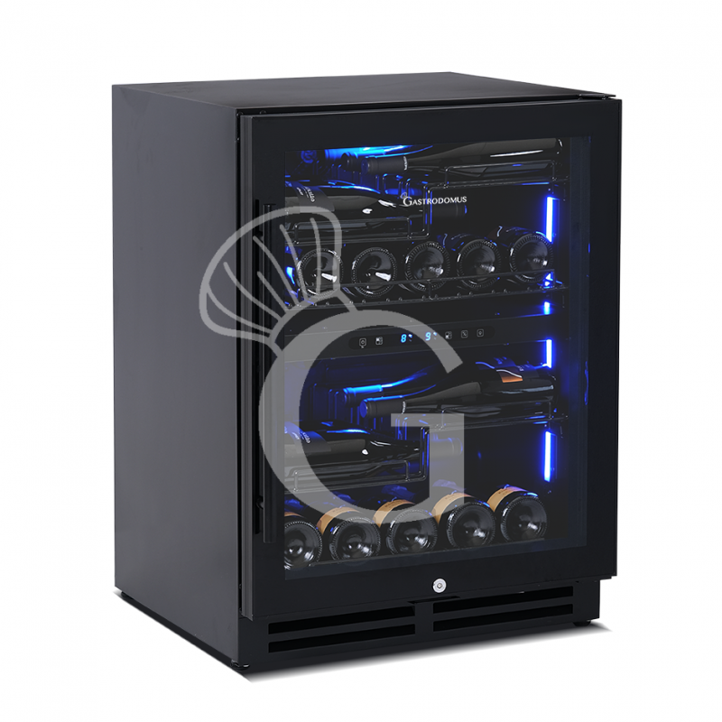 Cantina Vino Ventilata doppia temperatura 150 LT 4 ripiani 34 bottiglie +5°C/+12°C - +12°C/+22°C