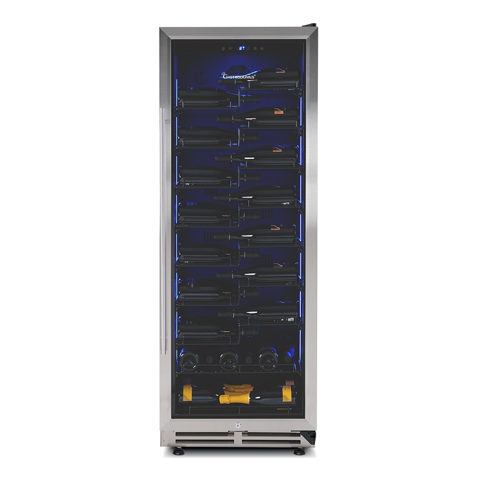 Cantina Vino Ventilata porta inox 288 LT 9 ripiani 67 bottiglie +5°C/+22°C