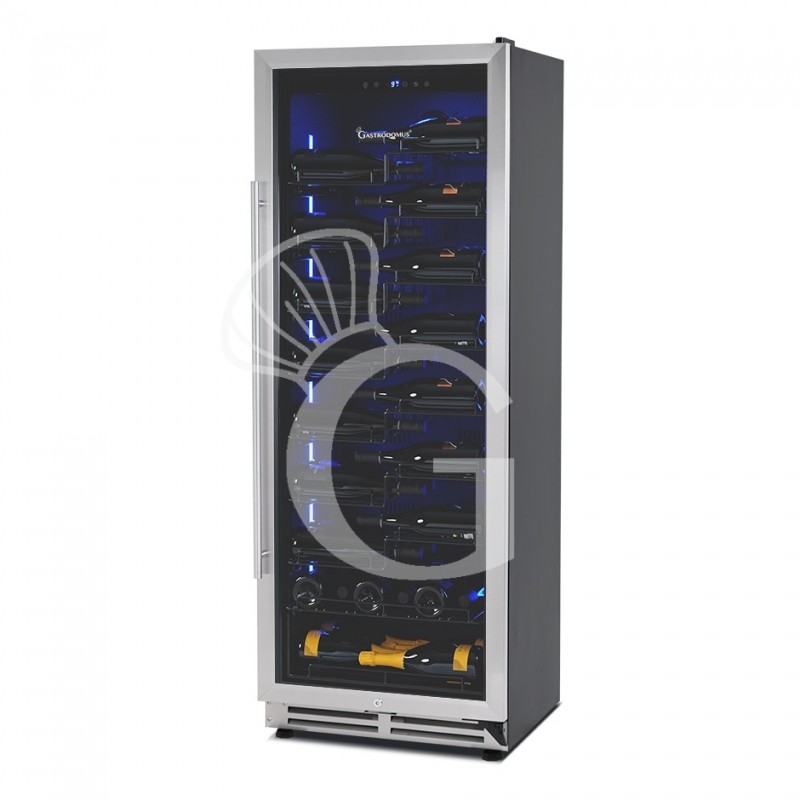 Cantina Vino Ventilata porta inox 288 LT 9 ripiani 67 bottiglie +5°C/+22°C