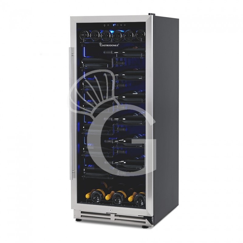 Cantina Vino Ventilata porta inox 280 LT 8 ripiani 89 bottiglie +5°C/+22°C