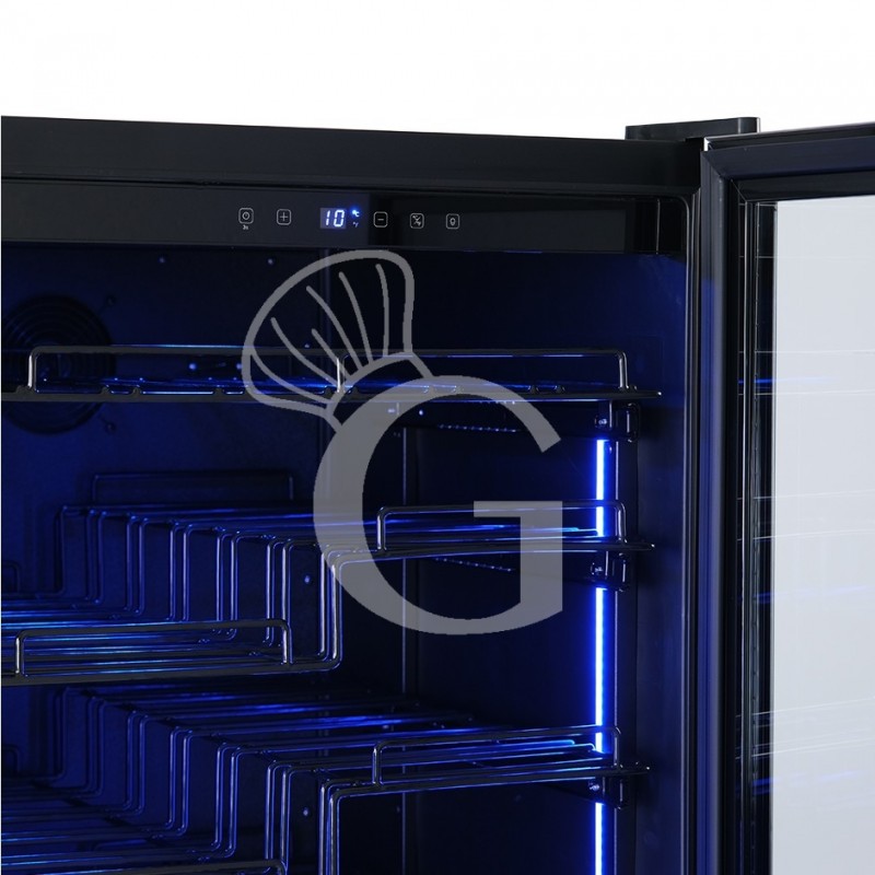 Cantina Vino Ventilata porta inox 280 LT 8 ripiani 89 bottiglie +5°C/+22°C