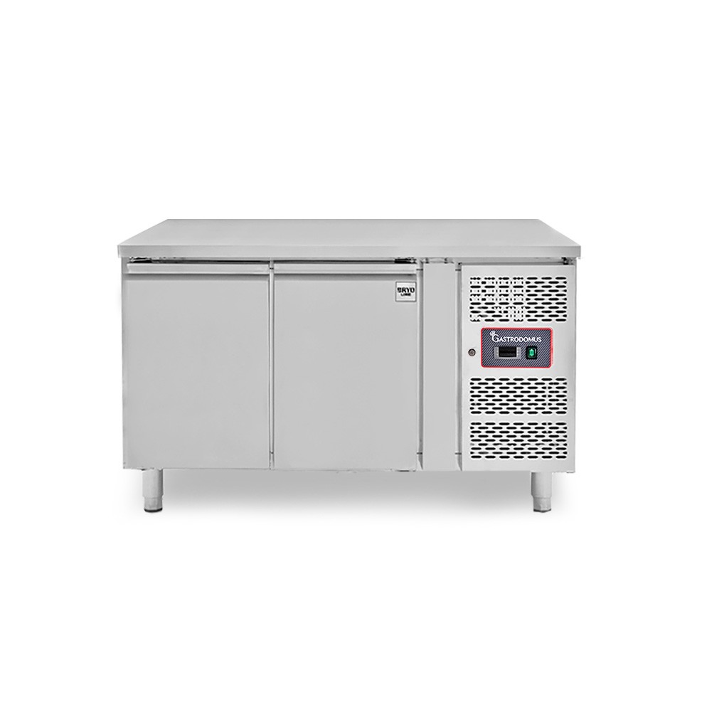 Tavolo Refrigerato Pasticceria 2 porte -2°C/+8°C classe energetica E 600 x 400 mm piano in inox